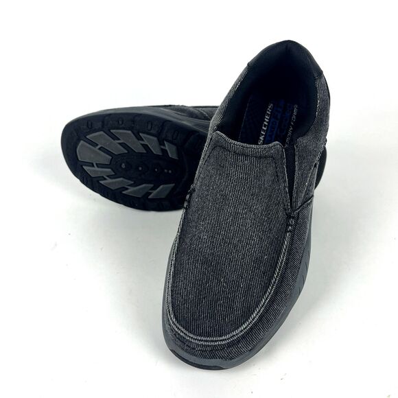 Skechers Loafers Relaxed Fit Air Cooled Memory Foam Slip-on gray Mens SZ 9.5 main image 11